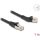 Delock RJ45 hálózati kábel Cat.6A S/FTP 45 -ben jobbra hajlított apa   egyenes apa 1 m, fekete