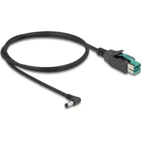   Delock PoweredUSB kábel apa 12 V - DC 5,5 x 2,5 mm apa ívelt 1 m