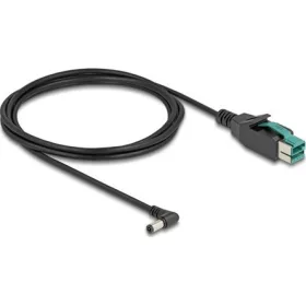   Delock PoweredUSB kábel apa 12 V - DC 5,5 x 2,5 mm apa ívelt 2 m