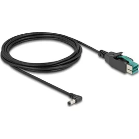   Delock PoweredUSB kábel apa 12 V - DC 5,5 x 2,5 mm apa ívelt 3 m