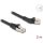 Delock RJ45 hálózati kábel Cat.6A S/FTP 45 -ben jobbra hajlított apa   egyenes apa 2 m, fekete