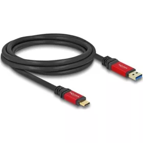   Delock USB-C 3.2 Gen2 -> USB-A 3.2 Gen 2 M/M adatkábel 2m fekete-piros