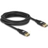 Delock DisplayPort kábel 8K 60 Hz 5 m fekete fém