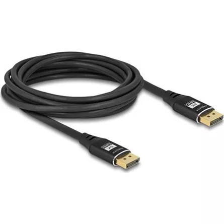 Delock DisplayPort kábel 8K 60 Hz 5 m fekete fém