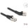 Delock RJ45 hálózati kábel Cat.6A S/FTP 45 -ben jobbra hajlított apa   egyenes apa 3 m, fekete