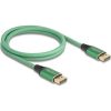Delock DisplayPort kábel 16K 60 Hz 1 m zöld fém