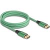 Delock DisplayPort kábel 16K 60 Hz 2 m zöld fém