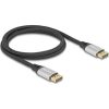 Delock DisplayPort kábel 16K 60 Hz 1 m ezüst fém