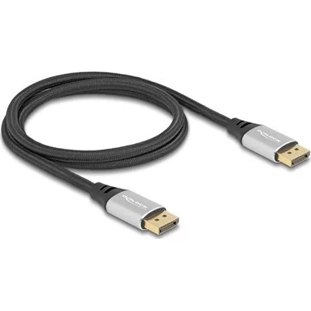 Delock DisplayPort kábel 16K 60 Hz 1 m ezüst fém