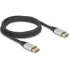 Delock DisplayPort kábel 16K 60 Hz 2 m ezüst fém