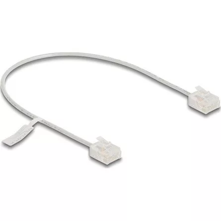 Delock RJ45 hálózati kábel Cat.6 UTP ultravékony 0,3 m szürke rövid csatlakoztatókkal