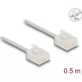   Delock RJ45 hálózati kábel Cat.6 UTP ultravékony 0,5 m szürke rövid csatlakoztatókkal