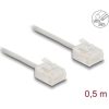 Delock RJ45 hálózati kábel Cat.6 UTP ultravékony 0,5 m szürke rövid csatlakoztatókkal