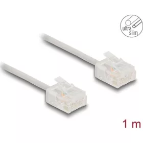   Delock RJ45 hálózati kábel Cat.6 UTP ultravékony 1 m szürke rövid csatlakoztatókkal