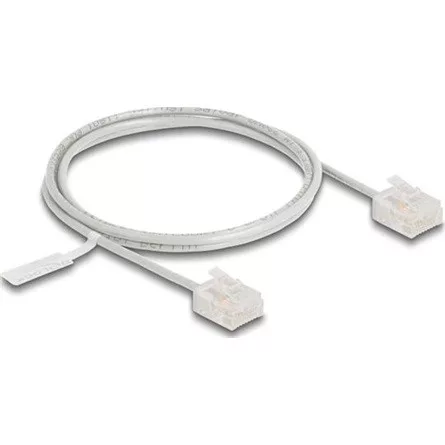 Delock RJ45 hálózati kábel Cat.6 UTP ultravékony 1 m szürke rövid csatlakoztatókkal