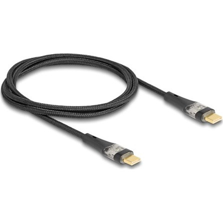 Delock USB-C -> USB-C M/M adatkábel 1m fekete