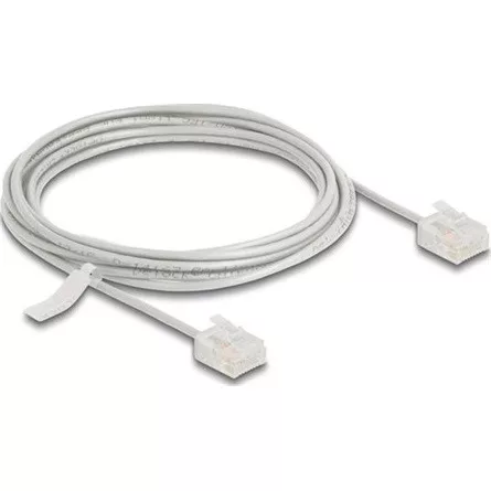 Delock RJ45 hálózati kábel Cat.6 UTP ultravékony 3 m szürke rövid csatlakoztatókkal