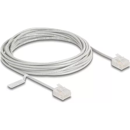 Delock RJ45 hálózati kábel Cat.6 UTP ultravékony 5 m szürke rövid csatlakoztatókkal