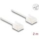 Delock RJ45 hálózati kábel Cat.6 UTP ultravékony 2 m fehér rövid csatlakoztatókkal