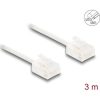 Delock RJ45 hálózati kábel Cat.6 UTP ultravékony 3 m fehér rövid csatlakoztatókkal
