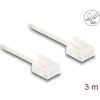 Delock RJ45 hálózati kábel Cat.6 UTP ultravékony 3 m fehér rövid csatlakoztatókkal