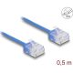 Delock RJ45 hálózati kábel Cat.6 UTP ultravékony 0,5 m kék rövid csatlakoztatókkal