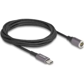   Delock magnetic 8pin -> USB-C M/M töltőkábel 1.8m fekete-szürke