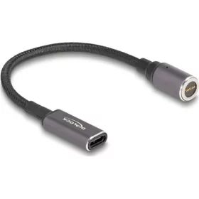   Delock magnetic 8pin -> USB-C M/F töltőkábel 0.15m fekete-szürke