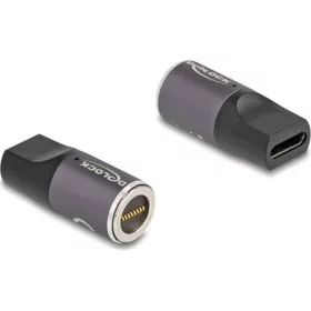 Delock magnetic 8pin -> USB-C M/F adapter fekete-szürke