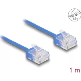   Delock RJ45 hálózati kábel Cat.6 UTP ultravékony 1 m kék rövid csatlakoztatókkal