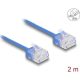 Delock RJ45 hálózati kábel Cat.6 UTP ultravékony 2 m kék rövid csatlakoztatókkal