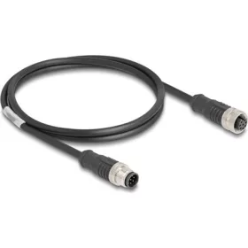 Delock Kábel M12 A kódolt 8 tűs apa - anya PVC 1 m