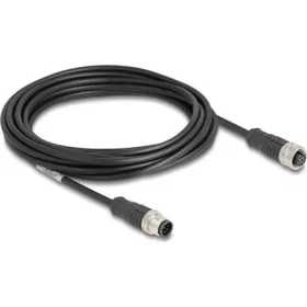 Delock Kábel M12 A kódolt 8 tűs apa - anya PVC 5 m