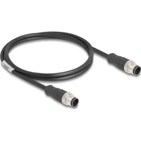 Delock Kábel M12 A kódolt 8 tűs apa - apa PVC 1 m