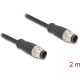 Delock Kábel M12 A kódolt 8 tűs apa - apa PVC 2 m