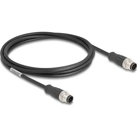 Delock Kábel M12 A kódolt 8 tűs apa - apa PVC 2 m