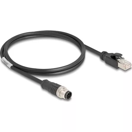 Delock Kábel M12 A kódolt 8 tűs apa - RJ45 apa PVC 1 m