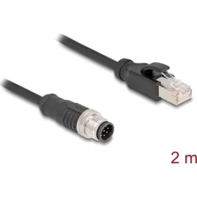 Delock Kábel M12 A kódolt 8 tűs apa - RJ45 apa PVC 2 m