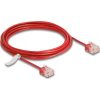 Delock RJ45 hálózati kábel Cat.6 UTP ultravékony 3 m piros rövid csatlakoztatókkal