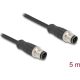 Delock Kábel M12 D kódolt 4 tűs apa - apa PVC 5 m