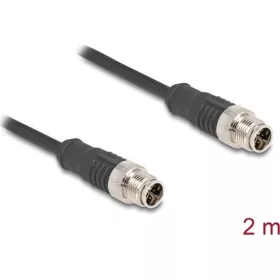 Delock Kábel M12 X kódolt 8 tűs apa - apa PVC 2 m