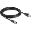 Delock Kábel M12 X kódolt 8 tűs apa - RJ45 apa PVC 5 m