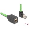 Delock RJ45 hálózat bővítő kábel Cat.6A apa felfelé néző csatlakozódugóval - anya SF/UTP alkalmas kábelvezető láncokhoz
