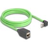 Delock RJ45 hálózat bővítő kábel Cat.6A apa felfelé néző csatlakozódugóval - anya SF/UTP alkalmas kábelvezető láncokhoz