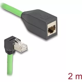   Delock RJ45 hálózat bővítő kábel Cat.6A apa lefelé néző csatlakozódugóval - anya SF/UTP alkalmas kábelvezető láncokhoz P