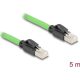 Delock RJ45 hálózati kábel Cat.6A apa   apa SF/UTP alkalmas kábelvezető láncokhoz PUR (TPU) 5 m zöld