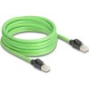 Delock RJ45 hálózati kábel Cat.6A apa   apa SF/UTP alkalmas kábelvezető láncokhoz PUR (TPU) 5 m zöld