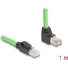 Delock RJ45 hálózati kábel Cat.6A apa - apa felfelé néző csatlakozódugóval SF/UTP alkalmas kábelvezető láncokhoz PUR (TP