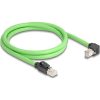 Delock RJ45 hálózati kábel Cat.6A apa - apa lefelé néző csatlakozódugóval SF/UTP alkalmas kábelvezető láncokhoz PUR (TPU