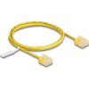Delock RJ45 hálózati kábel Cat.6 UTP ultravékony 1 m sárga rövid csatlakoztatókkal
